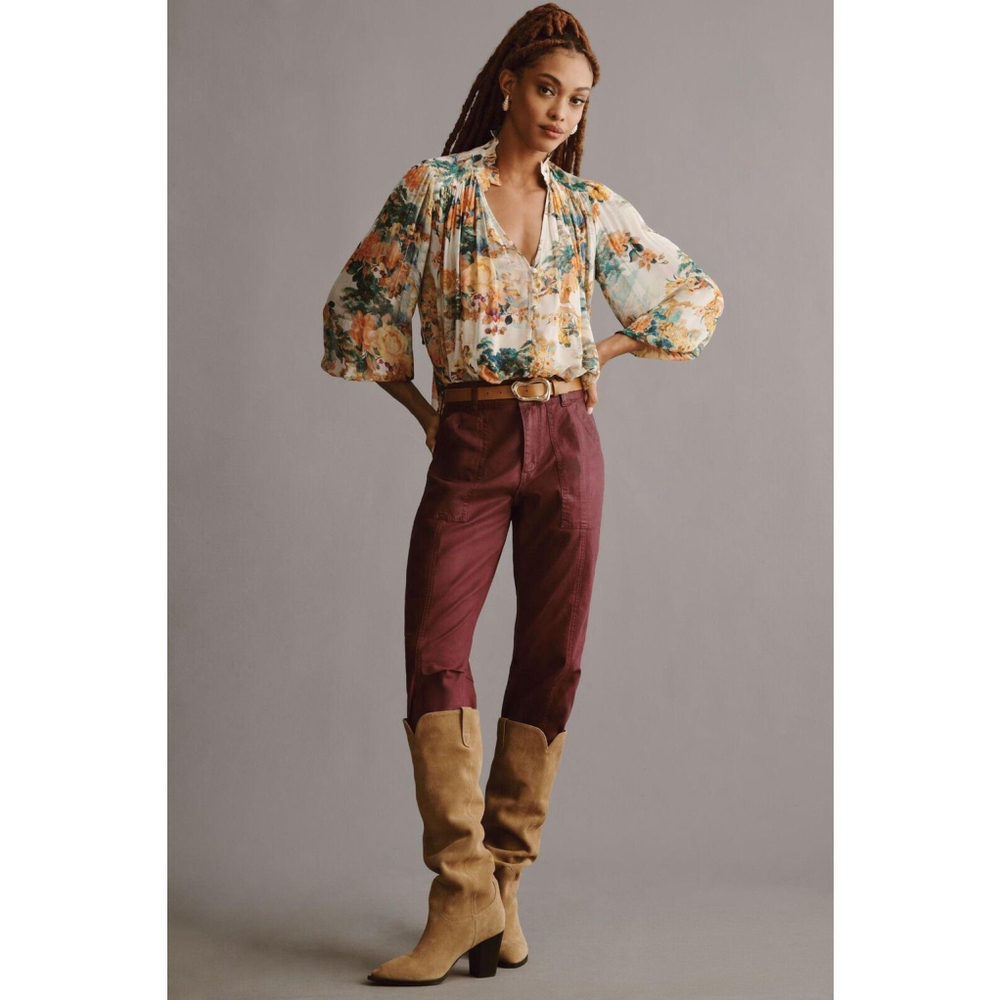 Anthropologie Floral Blouse - Multicolor